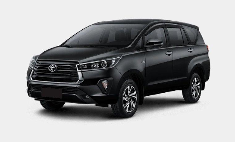 Toyota black minivan SUV, modern family vehicle with sleek design and spacious interior, ideal for road trips and daily commuting, featured on Otodeck.com.